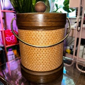 Vintage Wicker Ice Bucket